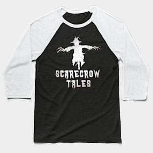 Scarecrow Tales Podcast Logo On Dark Baseball T-Shirt